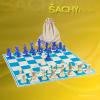 Chess sets  Staunton  blue 3,75 inch